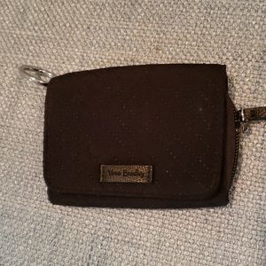 Vera Bradley Wallet - black with quilted stitch